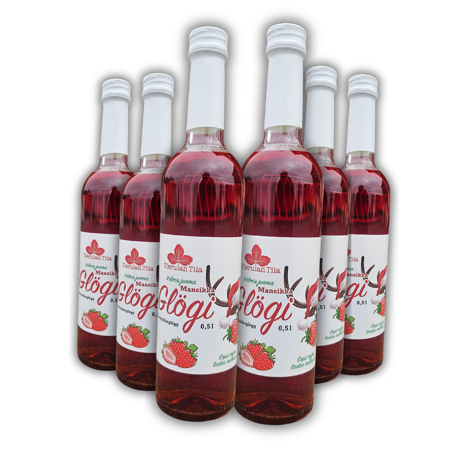 Vierulan Mansikkaglögi 6pullon paketti