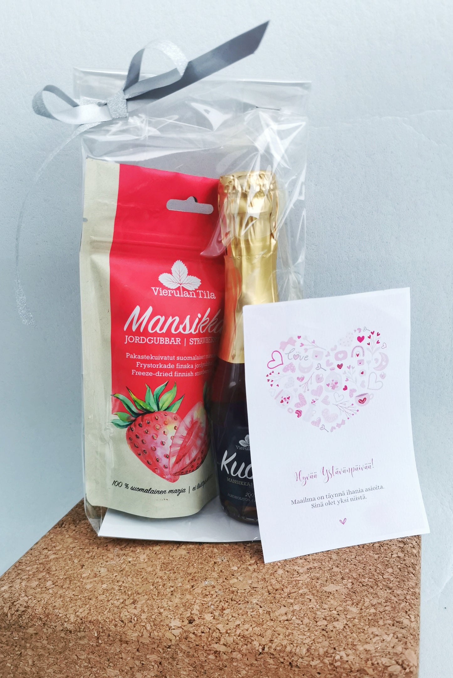 Mansikkakuohu + Pakastekuivattu mansikka, lahjapakkaus